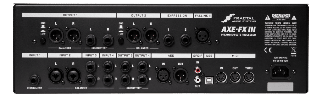 Axe FX III Rear