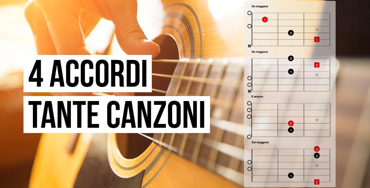 Accordi per chitarra: suonare canzoni con solo 4 accordi