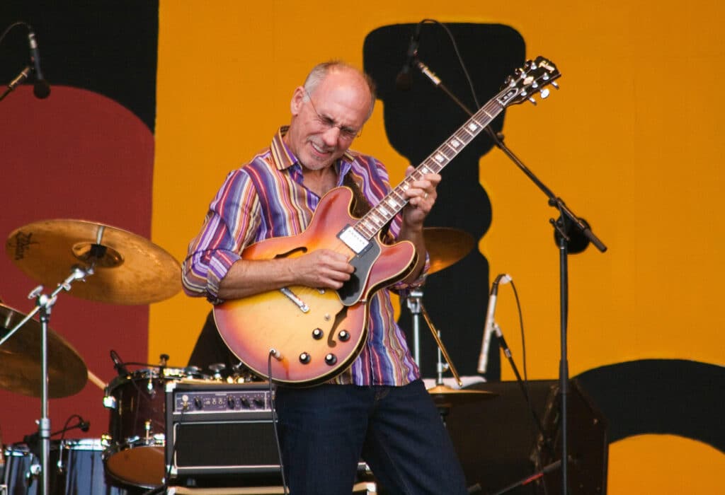 LARRY CARLTON plays guitar with the SAPPHIRE BLUES BAND at the MONTEREY JAZZ FESTIVAL