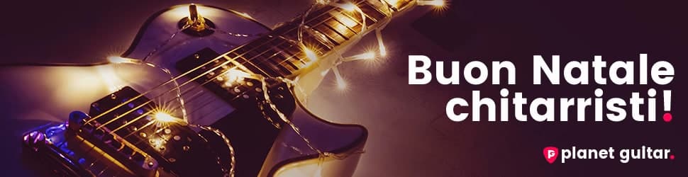 Planet Guitar Christmas Banner