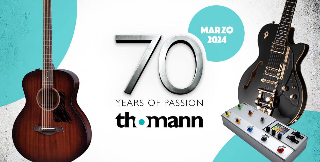 Thomann compie 70 anni: tutte le offerte del mese di marzo per chitarristi 