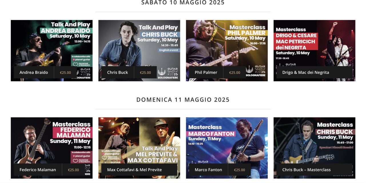 Guitar Show 2025: Tutti gli Eventi Esclusivi in Prevendita