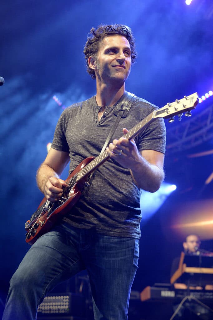 Dweezil Zappa, guitarist and Franck Zappa's son, in concert on the occasion of the 55th edition of the Jazz Festival in Juan-les-Pins (south-eastern F