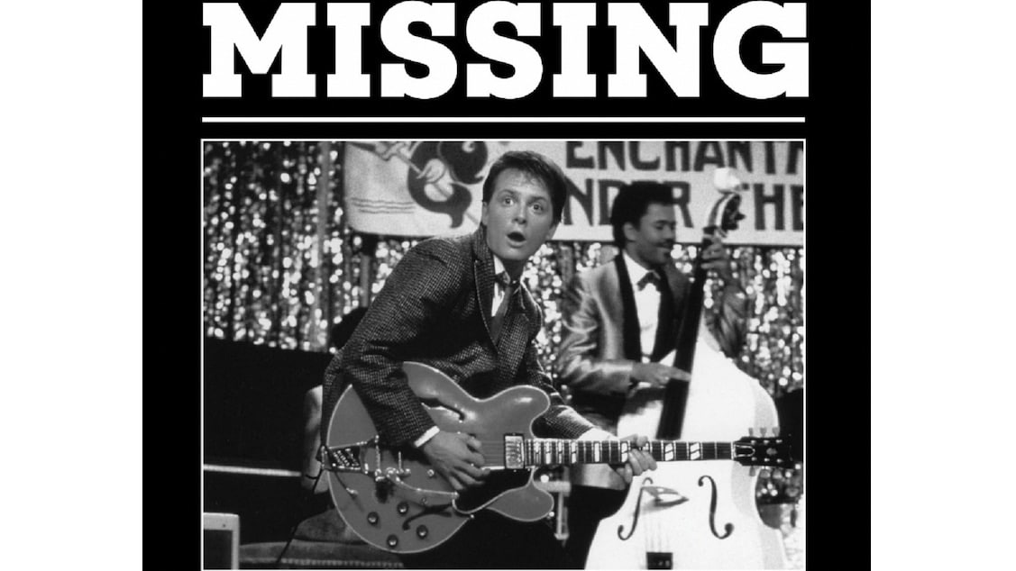 Gibson e Michael J. Fox lanciano una ricerca globale per l'iconica chitarra, di Ritorno al Futuro. Si tratta di una Gibson ES-345 Cherry Red, scomparsa dal film 40 anni fa.