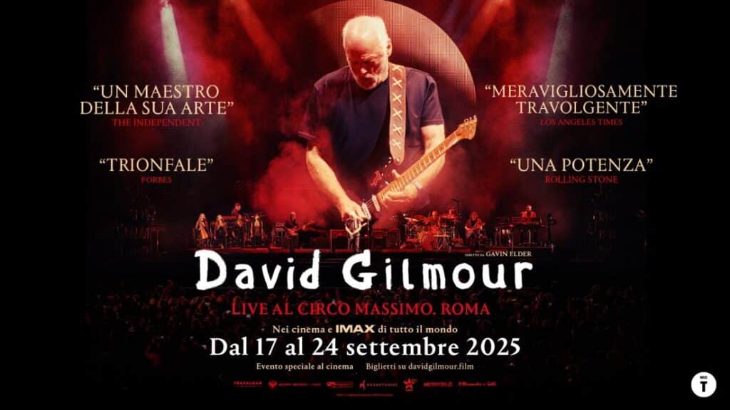 Corri al cinema dal 17 al 24 settembre a vedere Live al Circo Massimo. Roma ill film sul concerto di David Gilmour.
