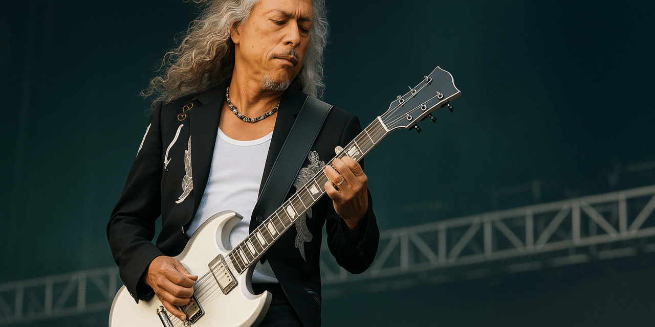 La Gibson SG unica al mondo utilizzata da Kirk Hammett, costruita dal CEO Gibson è ora all’asta per beneficienza