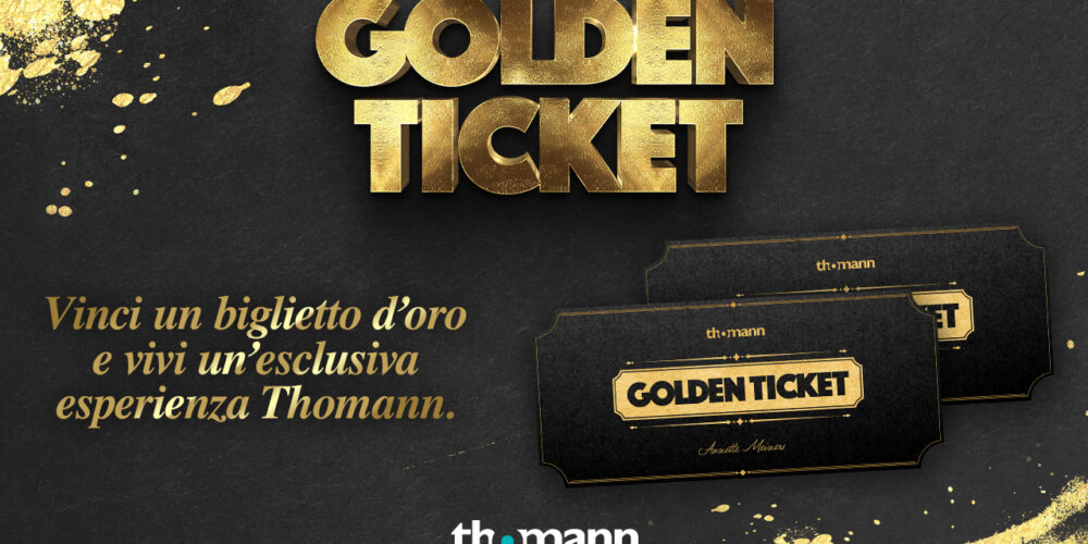 Scopri come vincere il Golden Ticket Thomann. Compreso un incredibile viaggio, una cena e un buono da 200€ nel più grande store d'Europa