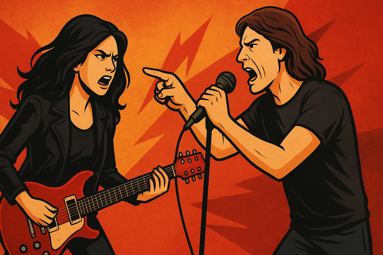 In una band rock il binomio chitarrista-cantante è probabilmente la cosa più importante ed ecco cosa succede quando la coppia non fuzniona