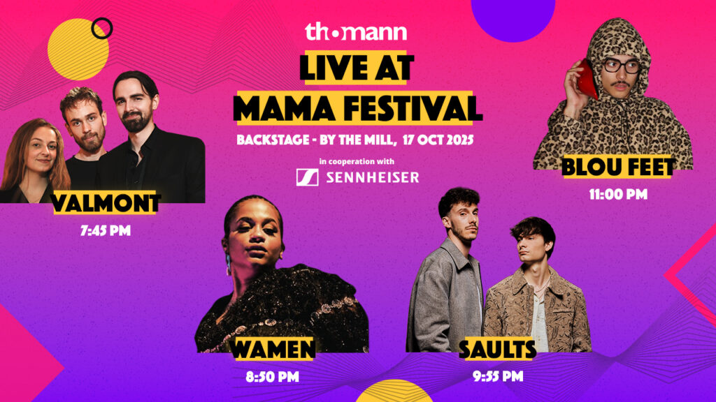 Scopri i partecipanti della serata Thomann e Sennheiser al MaMa Festval 2025. Tre giorni dedicati agli artisti emergenti nel cuore di Parigi