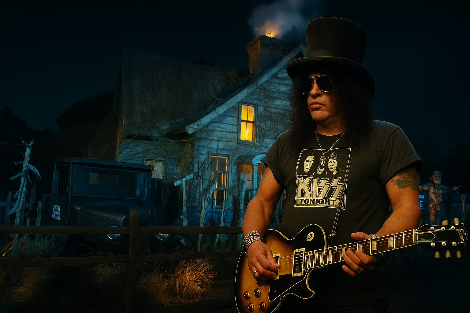 La nuova attrazione degli Universal Studios Hollywood è firmata Slash: per Halloween 2025 arriva Scarecrow: Music by SLASH