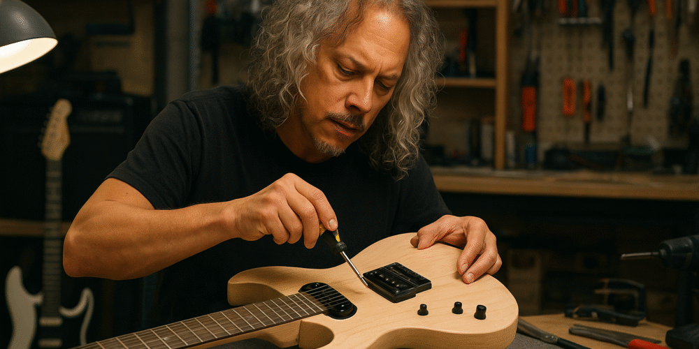 Dopo essersi lanciato nella produzione di pedali, con la sua azienda Kirk Hammett annuncia la produzione di chitarre