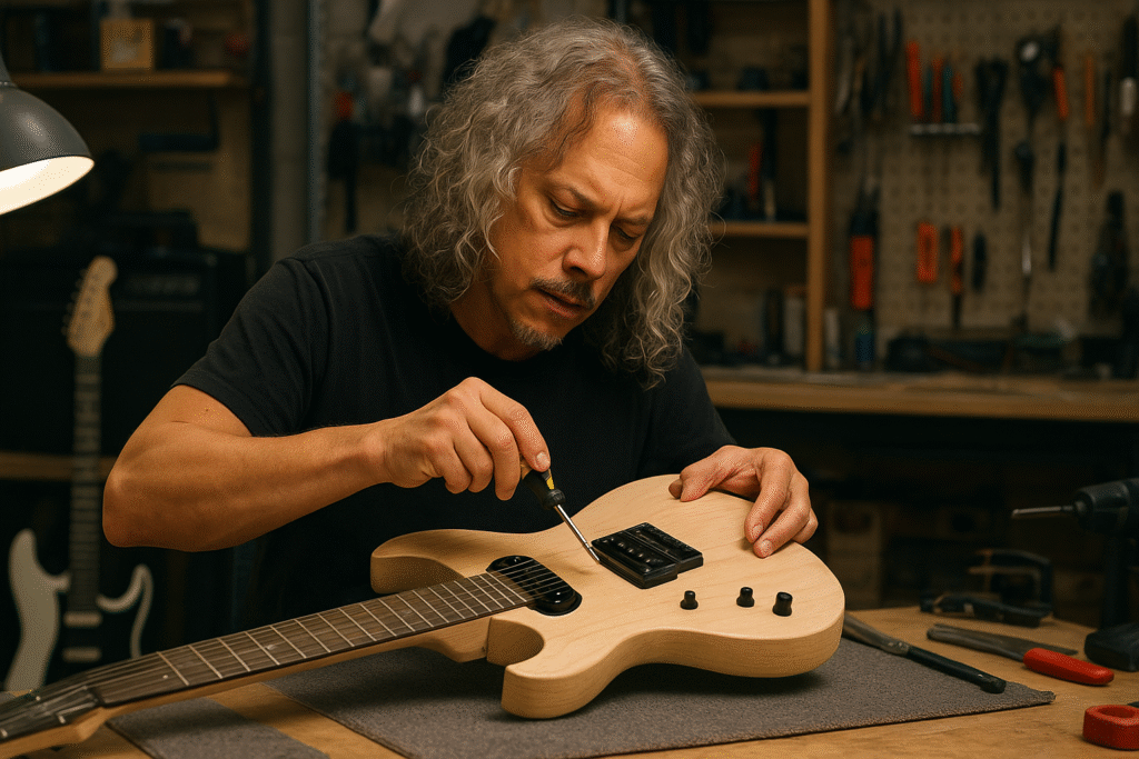 Dopo essersi lanciato nella produzione di pedali, con la sua azienda Kirk Hammett annuncia la produzione di chitarre