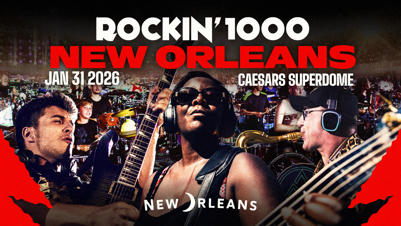 New Orleans si prepara a saltare al ritmo della più grande rock band del mondo, Rockin' 1000 sbarca negli USA