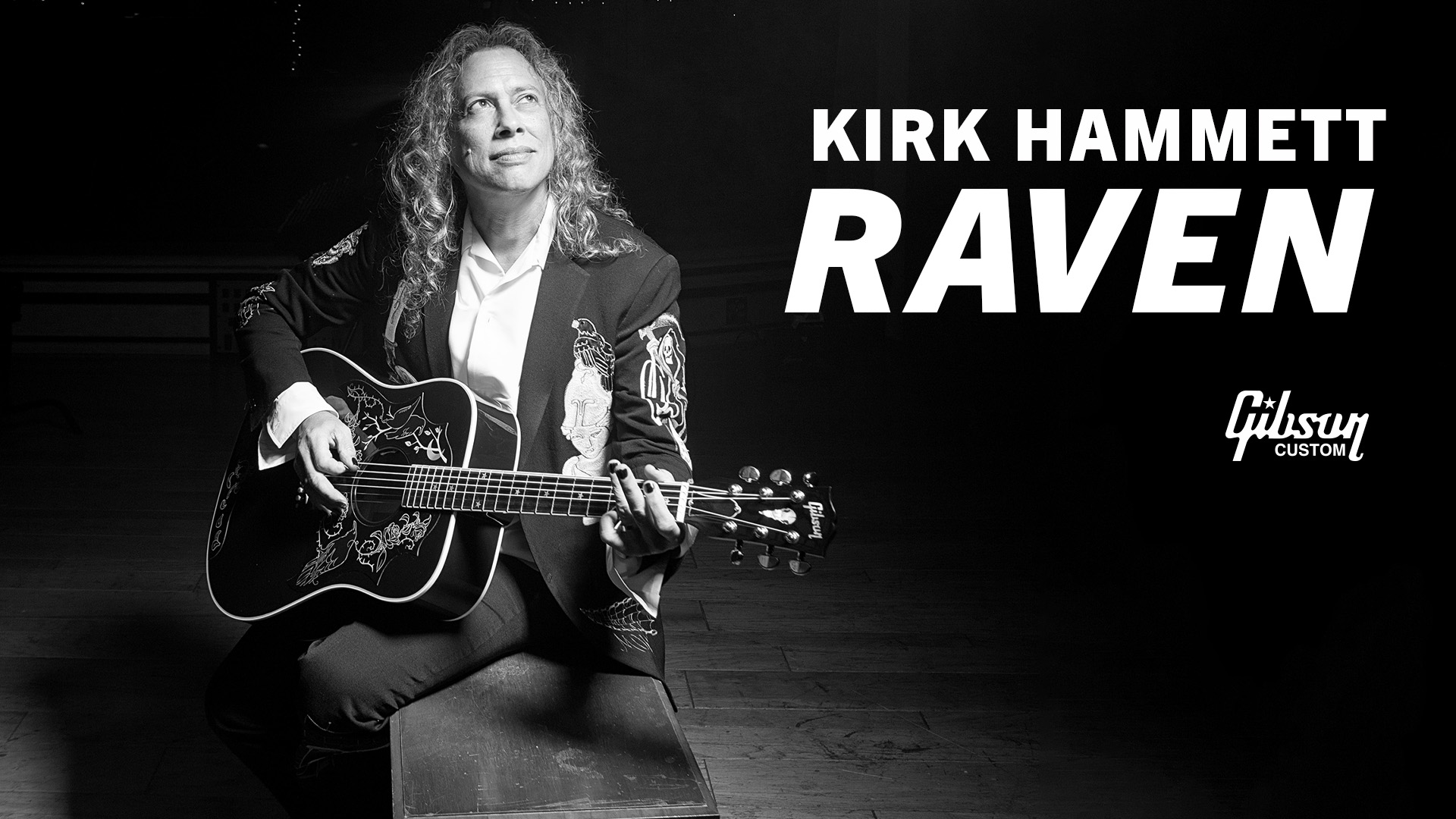 Il carattere di Kirk Hammett arriva sulla leggendaria Hummingbird grazia alla nuova Gibson Kirk Hammett Raven. Solo 100 esemplari!