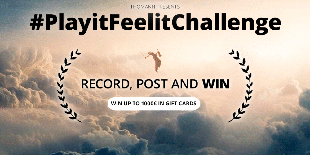 Parte oggi la nuova sfida lanciata da Thomann e tu potresti essere il vincitore. scopri come partecipare alla Play it. Feel it. Challenge!