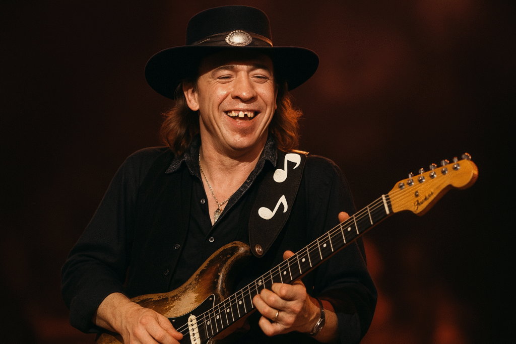 Stevie Ray Vaughan suonava sempre con tutta l'energia che aveva. Una sera probabilmente ne usò troppa e così perse un dente