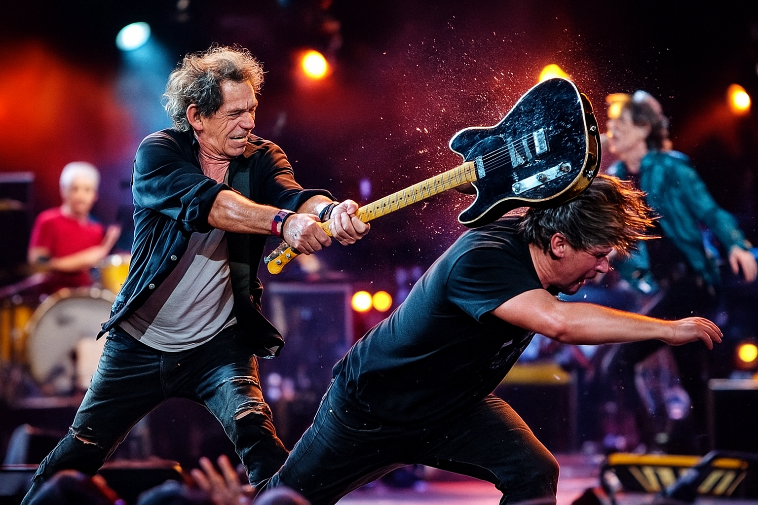 Oggi ti racconto di quella volta in cui un fan salì sul palco dei Rolling Stones e Keith Richards agì istintivamente così...