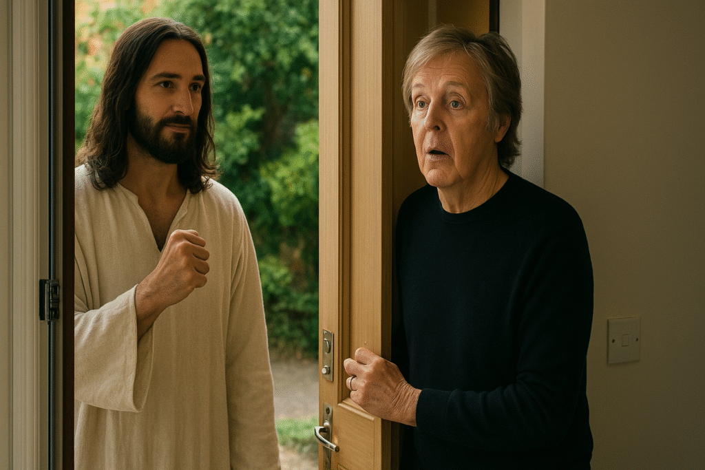 Uno sconosciuto bussa alla porta, da una tazza di tè alla sessione con i Beatles: la storia di Paul McCartney e Gesù