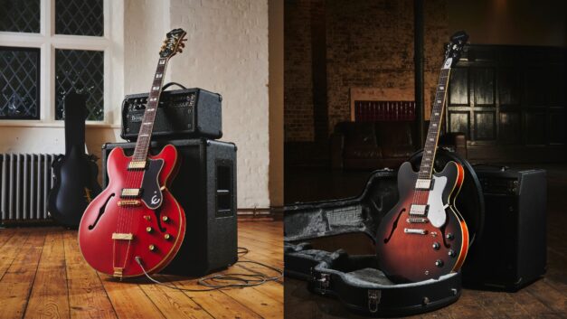 Due chitarre in onore della storia degli Oasis: Epiphone Sheraton e Riviera