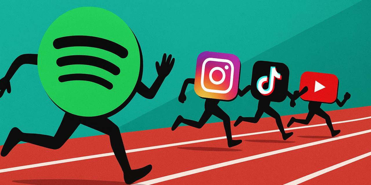 Spotify VS Instagram, TikTok e Youtube: comincia la gara coi social