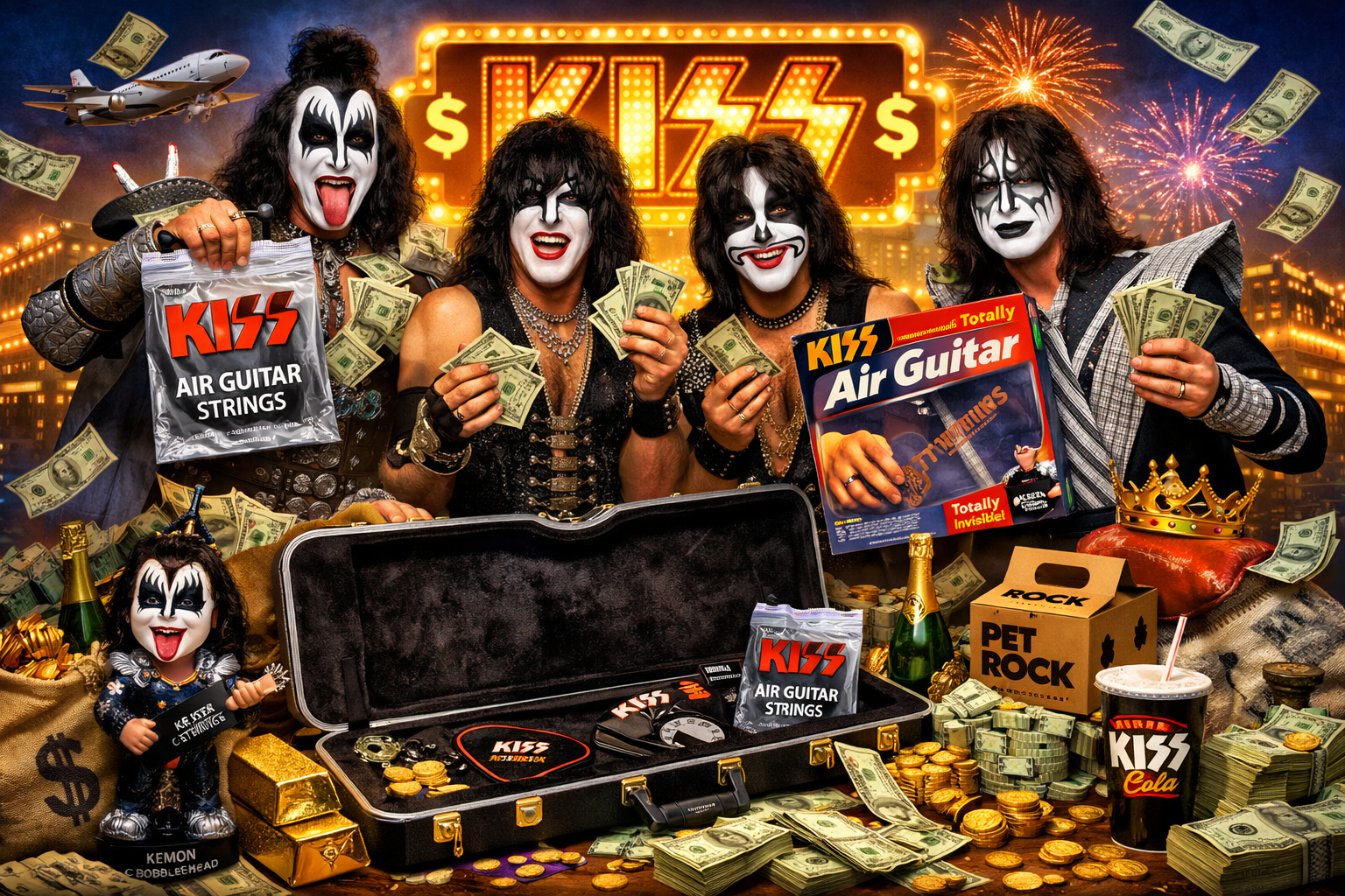 I Kiss sono sempre stati famosi non solo per la loro musica ma anche per l'immagine e per un merchandising folle che è valso milioni