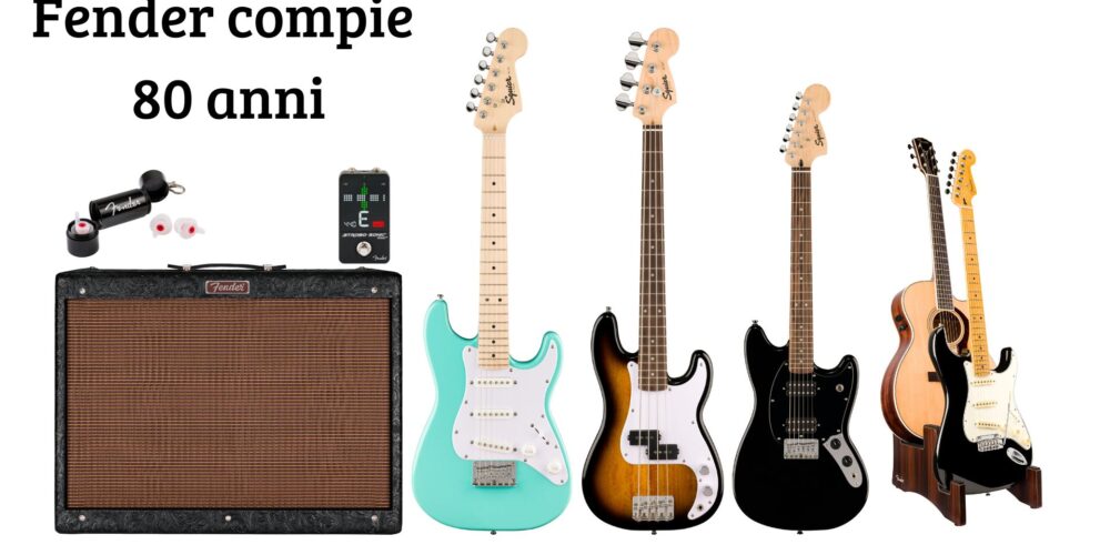 Fender compie 80 anni nel 2026 e ci regala una nuova serie di strumenti, amplificatori e accessori tutti da scoprire