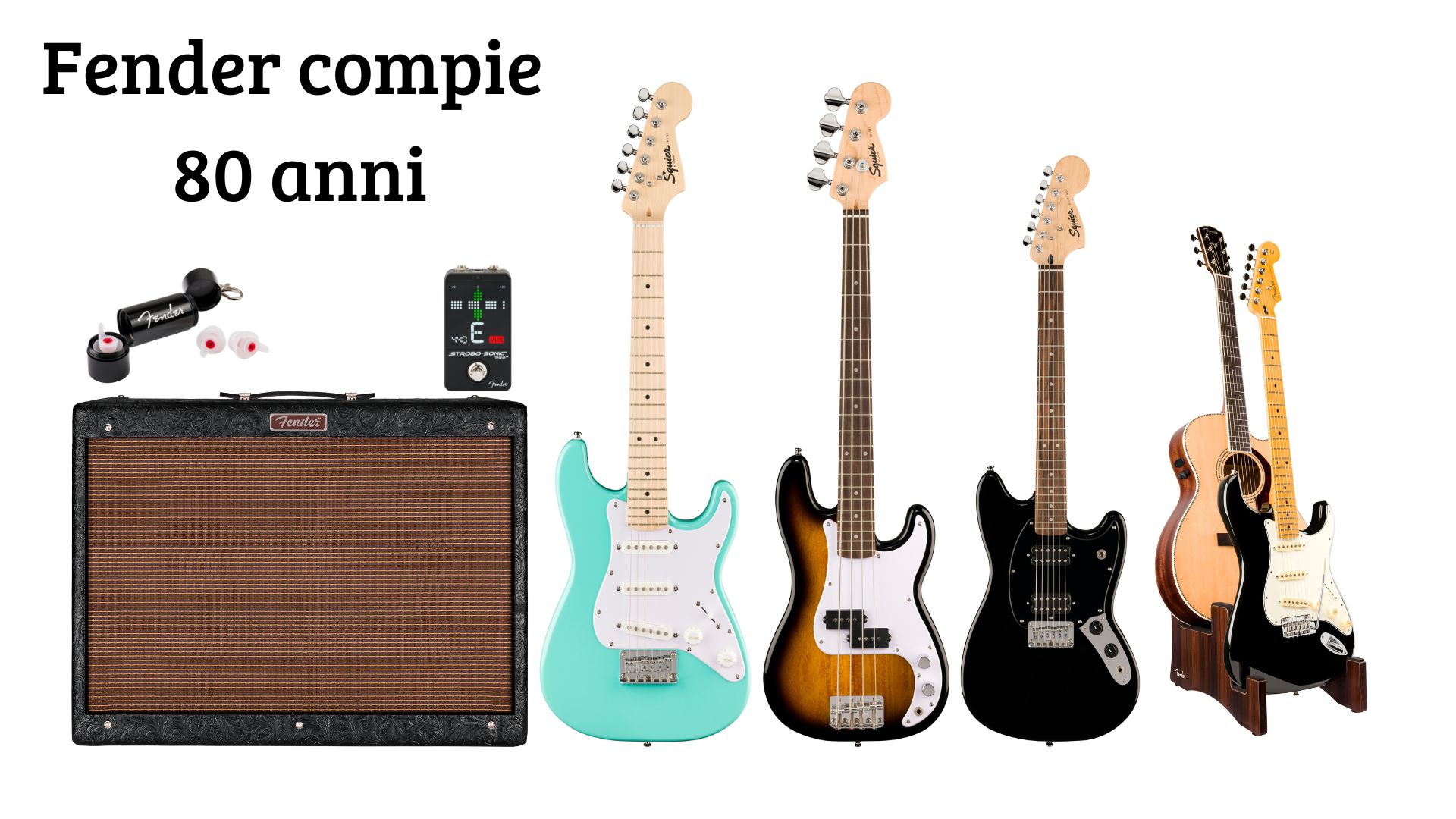 Fender compie 80 anni nel 2026 e ci regala una nuova serie di strumenti, amplificatori e accessori tutti da scoprire