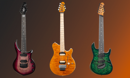 NAMM 2026: Ernie Ball Music Man – Nuovi modelli Majesty, 30th Anniversary Axis Guitar e la Jason Richardson Artist Series Cutlass 8-String