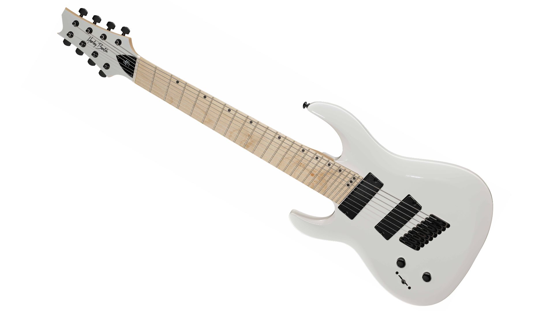 Ora Harley Benton presenta la R-458MN LH WH MultiScale pensata per i chitarristi mancini amanti delle otto corde