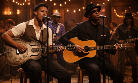 Tre generazioni di chitarristi blues sul palco degli Oscar