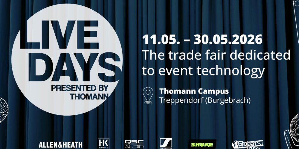 Thomann lancia i Live Days 2026: un nuovo format tra fiera, workshop e networking dedicato al mondo del live.