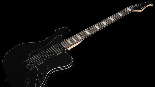 Harley Benton presenta la JA-Baritone HH BK: specifiche essenziali, look offset e focus sulle accordature basse.