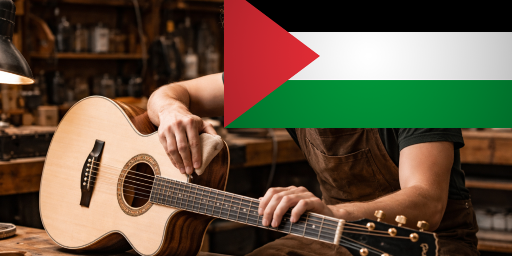 Una chitarra artigianale è stata creata per raccogliere fondi per Gaza: scopri di più sullo strumento dedicato alla Palestina