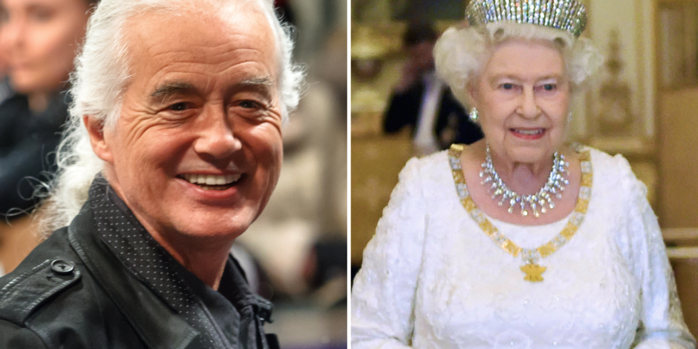 Un incontro formale tra la Regina Elisabetta II e 4 iconici chitarristi è diventato virale: ecco cosa è successo con Jimmy Page
