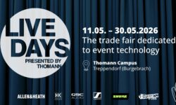 Thomann annuncia Live Days 2026: sconti dedicati al gear live tra mixer digitali e sistemi PA professionali.