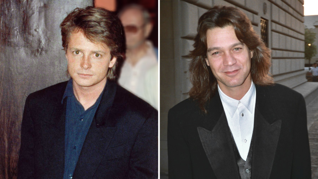 Una fotografia degli anni ’80 ha riportato Michael J Fox indietro nel tempo ricordando il suo idolo Eddie Van Halen.