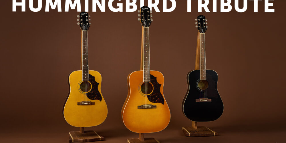Forma classica, tre finiture e disponibilità globale: ecco cosa offre la nuova Epiphone Hummingbird Tribute.