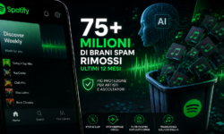 Spotify ha eliminato oltre 75 milioni di brani spam e introduce nuove regole contro IA slop, deepfake e frodi nello streaming.