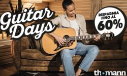 Chitarre, amplificatori ed effetti al centro dei Guitar Days 2026 di Thomann, con oltre 500 prodotti e sconti fino al 60%.