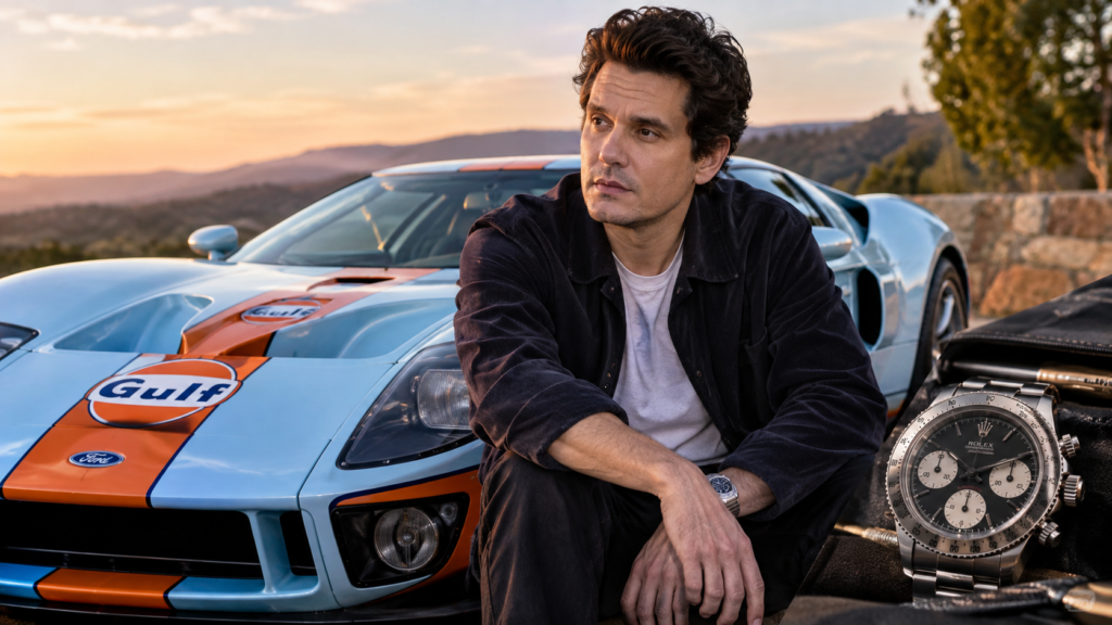 Non solo chitarre: diamo un occhio alle collezioni di John Mayer tra auto sportive e orologi vintage di lusso.