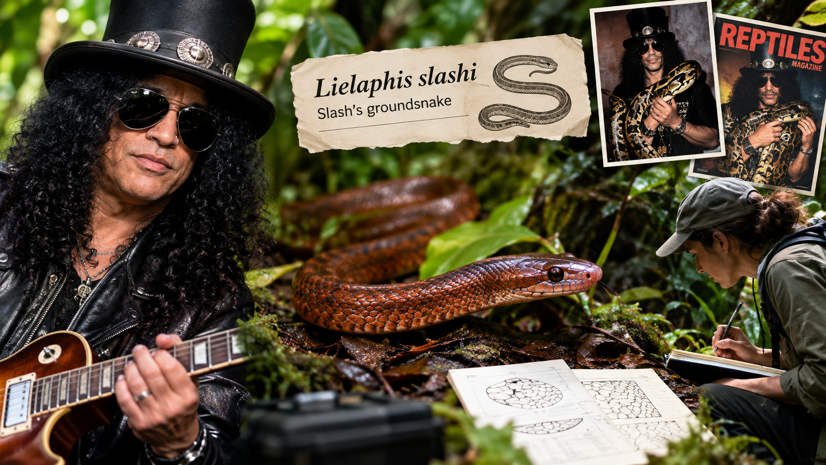 Si chiama Lielaphis slashi: ecco perché gli scienziati hanno scelto proprio il nome di Slash per la nuova specie di serpente.