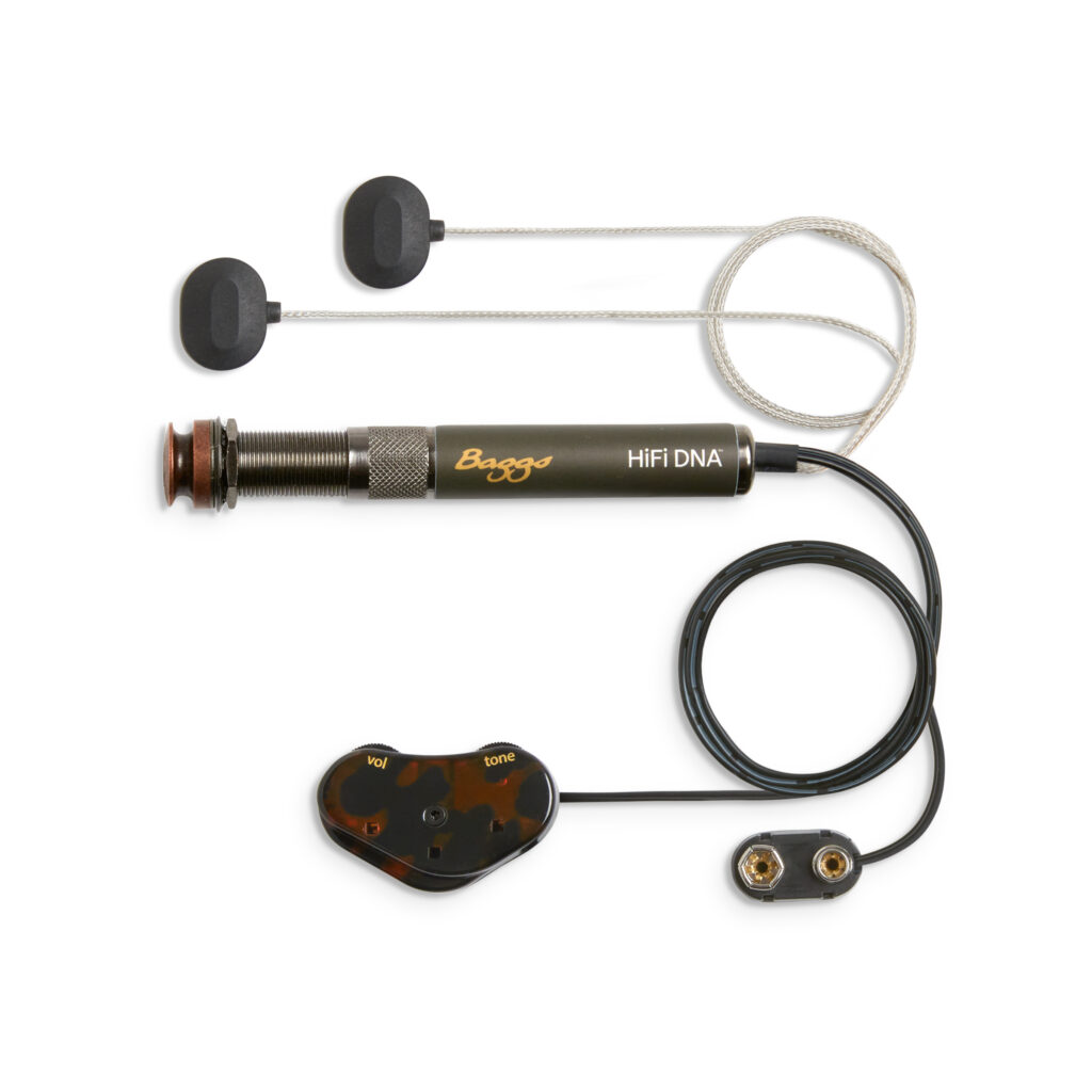 Gibson e Baggs presentano HiFi DNA, un nuovo pickup per chitarra acustica con due sensori e preamplificazione separata.