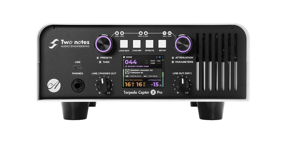 Two Notes presenta il Torpedo Captor X Pro: loadbox fino a 150 W, attenuatore programmabile, 4/8/16 Ω e True Stereo DynIR.