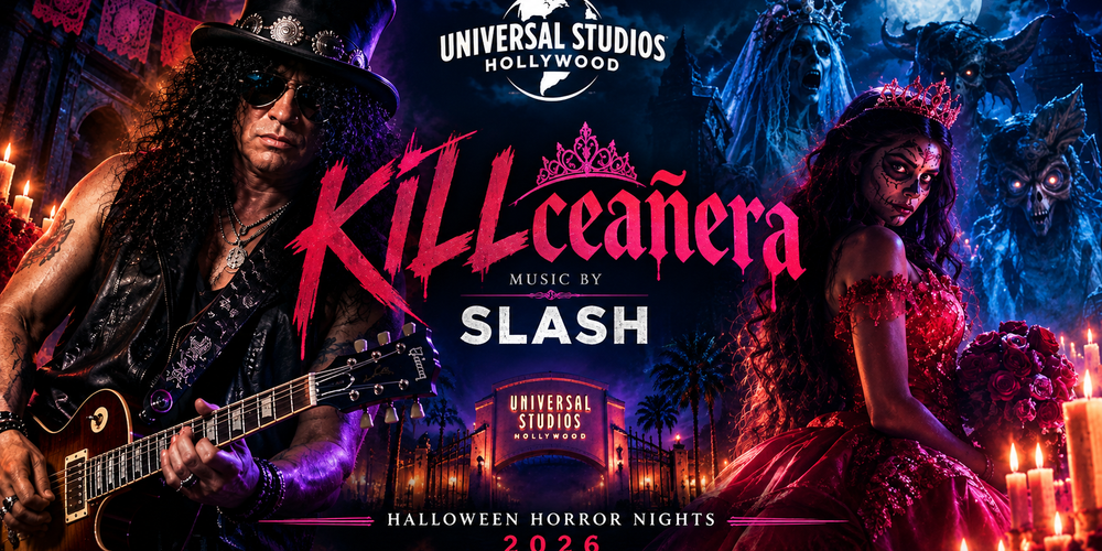 Slash torna agli Universal Studios Hollywood nel 2026 con KILLceañera, una casa degli orrori accompagnata da musiche originali.