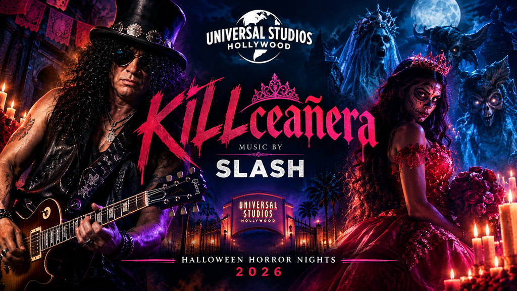 Slash torna agli Universal Studios Hollywood nel 2026 con KILLceañera, una casa degli orrori accompagnata da musiche originali.